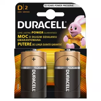 Duracell Basic D (R20) μπαταρία — συσκευασία 2 τεμ., στοιχεία ψευδαργύρου-άνθρακα