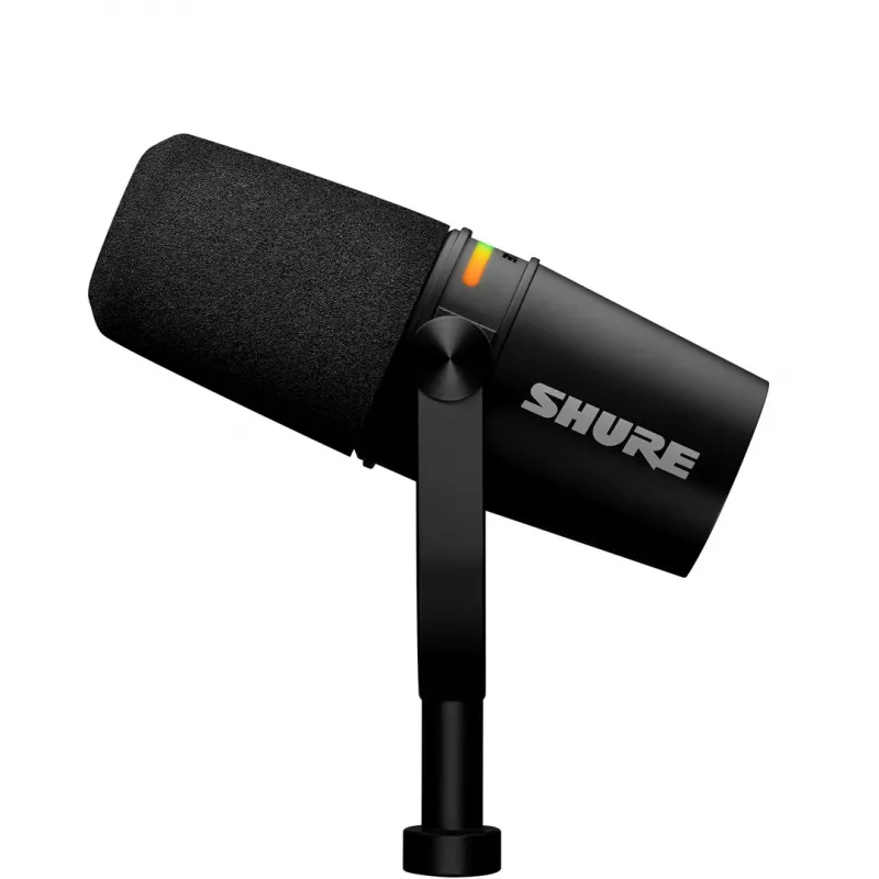 Shure MV7+-K - Μικρόφωνο ομιλίας και τραγουδιού με σύνδεση XLR/USB-C, μαύρο