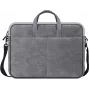Τσάντα top-loader DEFENDER Solid για φορητούς υπολογιστές 15,6 ιντσών, πολυουρεθάνη, γκρι, λαβή μεταφοράς, αφαιρούμενος ιμάντας ώμου