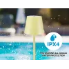 Beper P201UTP126 επαναφορτιζόμενο επιτραπέζιο φωτιστικό LED, αφής, ρυθμιζόμενης έντασης, IPX4, κίτρινο
