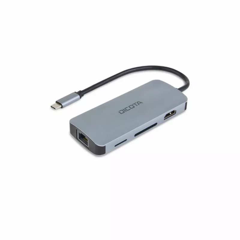 Dicota USB-C 8-in-1 Multi Hub 4K PD 100W ασημί