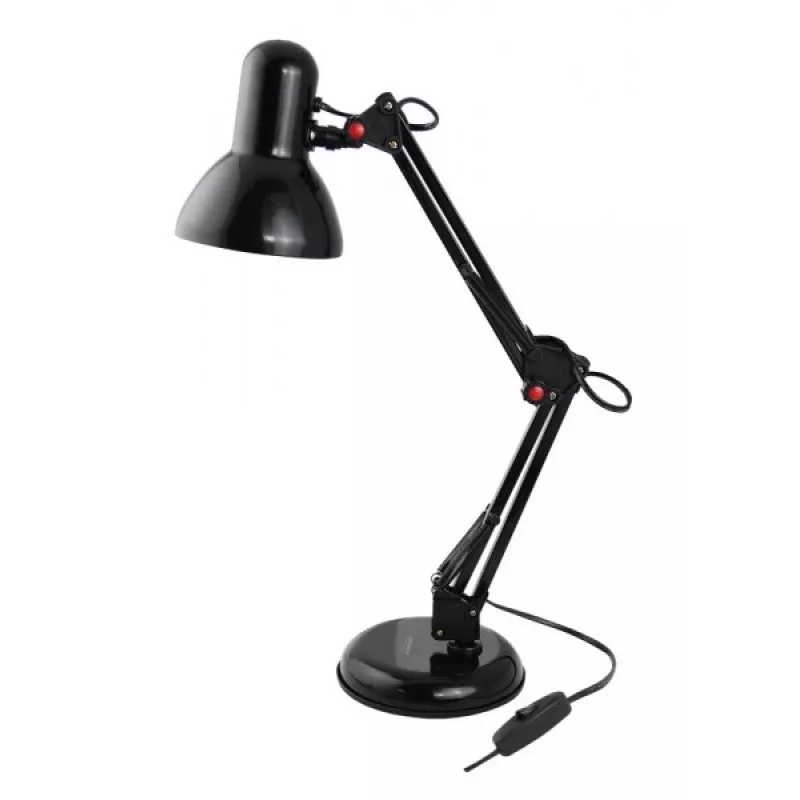 Επιτραπέζιο φωτιστικό ESPERANZA AVIOR E27 12W LED, μαύρο, ρυθμιζόμενου ύψους, εύκαμπτος βραχίονας, υποδοχή E27
