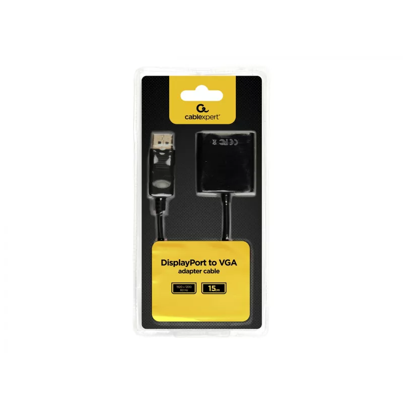 Αντάπτορας DisplayPort σε VGA μαύρο