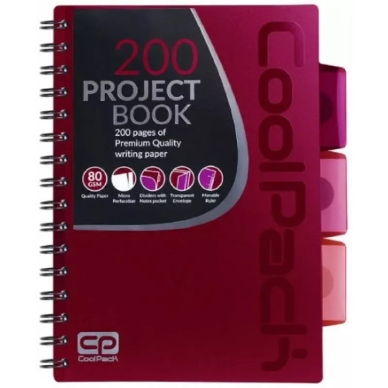 Σπιράλ μπλοκ A5 Coolpack κόκκινο