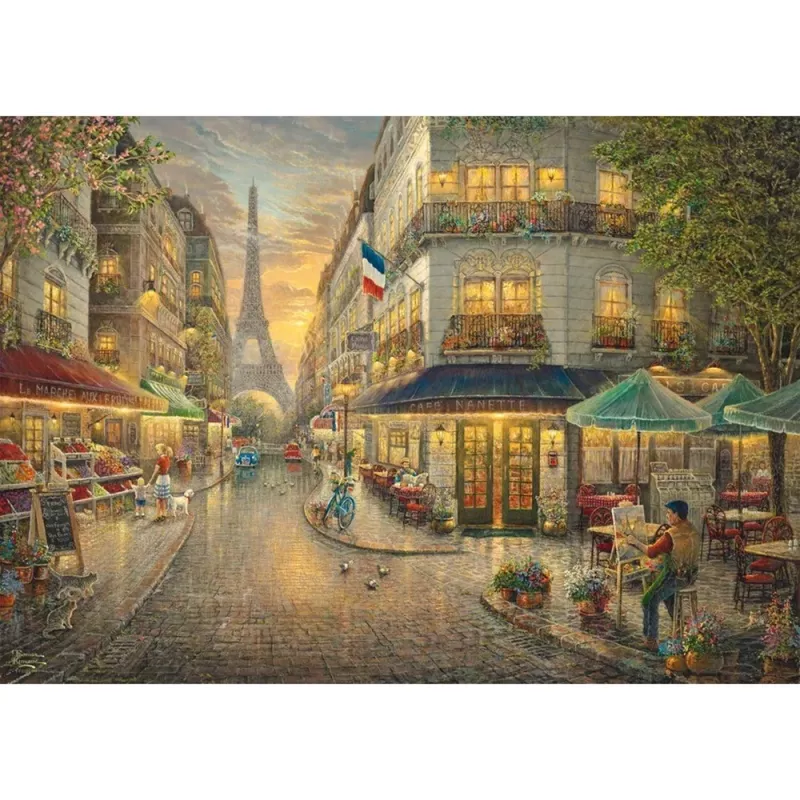 Ξύλινο παζλ Thomas Kinkade Studios: Γραφικό Παρίσι (1000 τεμ.)