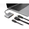 DeLOCK 61071 Προσαρμογέας καλωδίου βίντεο 0,1 m USB Type-C USB Type-C USB Type-A HDMI γκρι