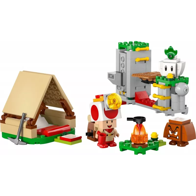 Παιχνίδι κατασκευής LEGO Captain Toads Camp σετ 72040 με διαδραστικές λειτουργίες Super Mario