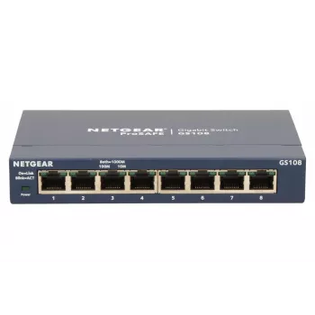 Μη διαχειριζόμενος διακόπτης NETGEAR GS108GE, 8 θύρες, Gigabit Ethernet, 16 Gbit/s