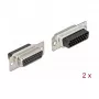 Συνδετήρας καλωδίου DeLOCK 66724 D-Sub HD 26 Pin μαύρο ασημί