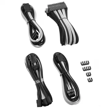 CableMod PRO ModMesh 12VHPWR σετ προέκτασης καλωδίων CM-PCAB-16P3KIT-NKKW-3PK-R-SS, μαύρο/λευκό
