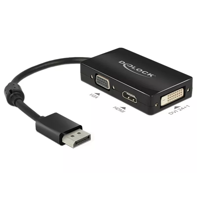 DeLOCK 0.16m DisplayPort/VGA+HDMI+DVI VGA (D-Sub)+ HDMI + DVI μαύρο