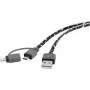 Καλώδιο USB Renkforce RF4145364 — USB 2.0, USB-A σε USB-Micro-B και Apple Lightning