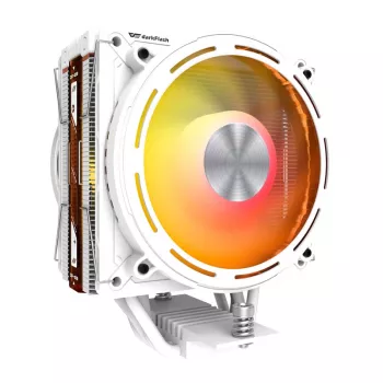 Ψύκτρα επεξεργαστή Darkflash E400 PLUS (λευκό) — ενεργή ψύξη αέρα για CPU, σχεδίαση πύργου, διαμόρφωση ενός ανεμιστήρα