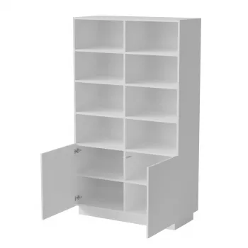 Ντουλάπα αποθήκευσης Cama Meble LIVERTI βιβλιοθήκη 100×420×1705 mm λευκή