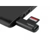 Αναγνώστης καρτών NATEC Scarab 2 USB 3.2 Gen 1 Type-A — υποστήριξη MicroSD/SD, 5000 Mbit/s, μαύρο