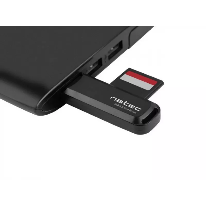 Αναγνώστης καρτών NATEC Scarab 2 USB 3.2 Gen 1 Type-A — υποστήριξη MicroSD/SD, 5000 Mbit/s, μαύρο