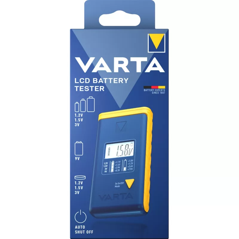 Τεστερ μπαταριών Varta 00893 101 111 LCD ψηφιακό φορητό για AA AAA 9V κουμπιά