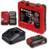 Einhell TE-CD 18/2 Li-i +22 κρουστικό δραπανοκατσάβιδο μπαταρίας 18 V, 1250 σ.α.λ., με μπαταρία 2,5 Ah, φορτιστή και βαλίτσα, κόκκινο/μαύρο