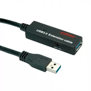 Καλώδιο USB ROLINE 12.04.1071 15m USB 3.2 Gen 1 μαύρο