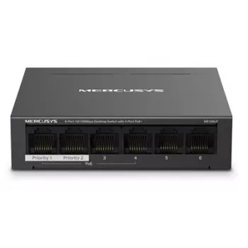 Mercusys Διακόπτης Desktop 6 θυρών 10/100Mbps με 4 θύρες PoE+