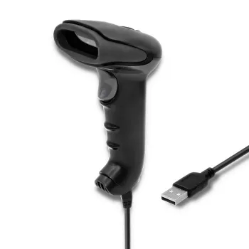 Σαρωτής γραμμωτού κώδικα laser 1D CCD Qoltec 50866, USB, μαύρος