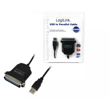 LogiLink AU0003C Προσαρμογέας καλωδίου USB 2.0 A IEEE1248 μαύρο