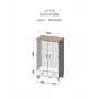 Cama Meble LOTTA 2D2D ντουλάπα, λευκή + δρυς Sonoma