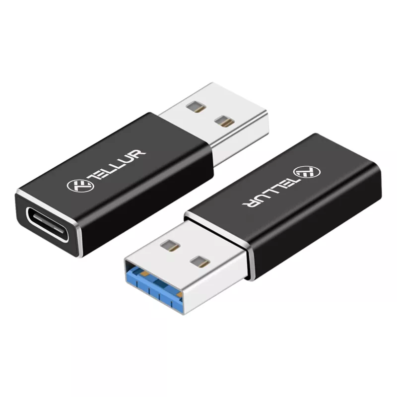 Αντάπτορας USB-A σε USB-C Tellur TLL155681 — συμβατότητα USB 3.0, μεταφορά δεδομένων έως 5 Gbit/s