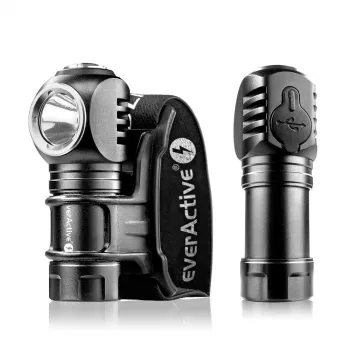 Φακός LED 3 λειτουργίες 10 W 500 Lumen θήκη αλουμινίου επαναφορτιζόμενος αδιάβροχος FL-55R Dripple - Everactive