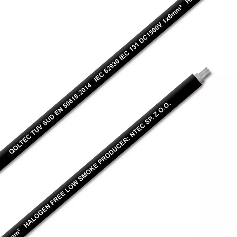 Qoltec 53853 Φωτοβολταϊκό ηλιακό καλώδιο | 6mm² | 100m | μαύρο