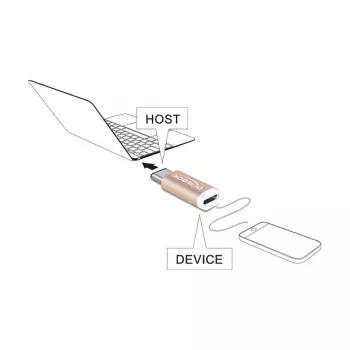 Προσαρμογέας USB DeLOCK 65677 USB 2.0-C σε Micro-B