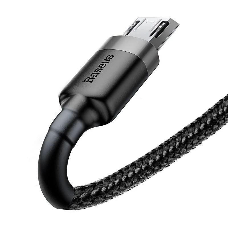 Baseus Cafule Καλώδιο Micro-USB 2.4A 1m (γκρι/μαύρο)