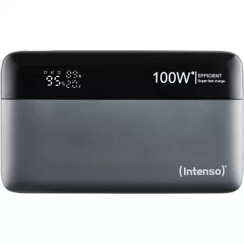 Powerbank INTENSO 7350050 — 20000 mAh, 1× USB-A + 2× USB-C, 100 W συνολική ισχύς εξόδου, μαύρο/γκρι
