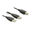 Καλώδιο USB DeLOCK USB-B/USB-A 1 m μαύρο