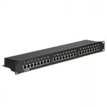 Patch panel VALUE Cat.5e 24 θυρών STP μαύρο