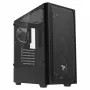 Κουτί PC SAVIO Noctis Flow — Cube Mini‑ITX/Micro‑ATX/ATX, 3x120mm μπροστά, 1x120mm πίσω, 2x3,5 ίντσες + 3x2,5 ίντσες θέσεις, σκληρυμένο γυαλί