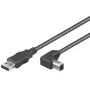 Microconnect USBAB3abgewinkelt Καλώδιο USB USB 2.0 3 m USB A USB B μαύρο