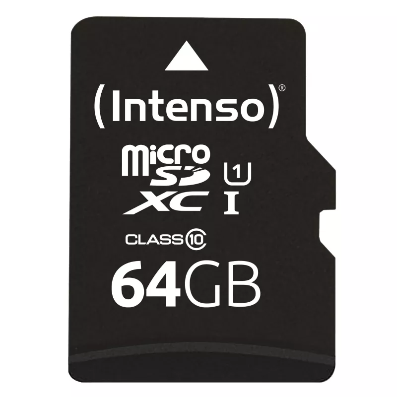 Intenso Performance - Κάρτα flash (microSDXC με αντάπτορα SD) - 64GB - UHS-I U1 / Class10 - microSDXC UHS-I (3424490)