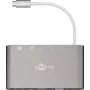 Goobay USB-C™ Πολύπριζο προσαρμογέας - All in 1 - Αλουμίνιο - Ασημί (62113)