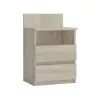 Top E Shop M1 SONOMA MAT κομοδίνο, 2 συρτάρια, δρυς