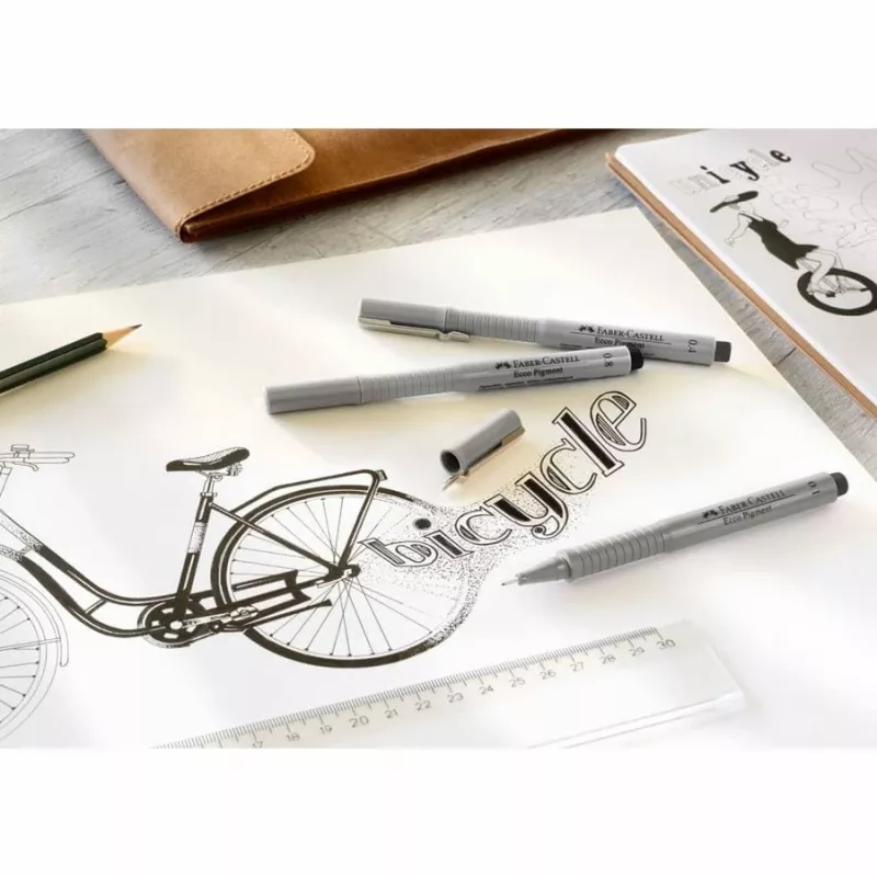 Fineliner Faber-Castell 166008 Μαύρο 8 τεμ.
