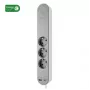 Πολύπριζο Hombli HBPO-0108 — 3× υποδοχές AC Type E, 230V 16A, εσωτερικού χώρου, λευκό/γκρι