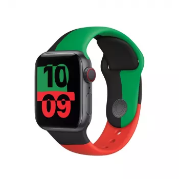 Band Apple 40mm Μαύρο Unity Sport Band M/L Μαύρο Πράσινο Κόκκινο