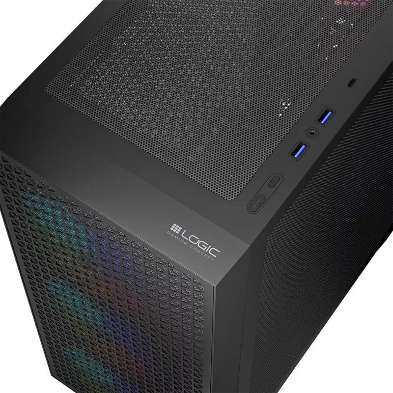 Logic DART PRO ARGB MIDI USB-C Κουτί PC Μαύρο