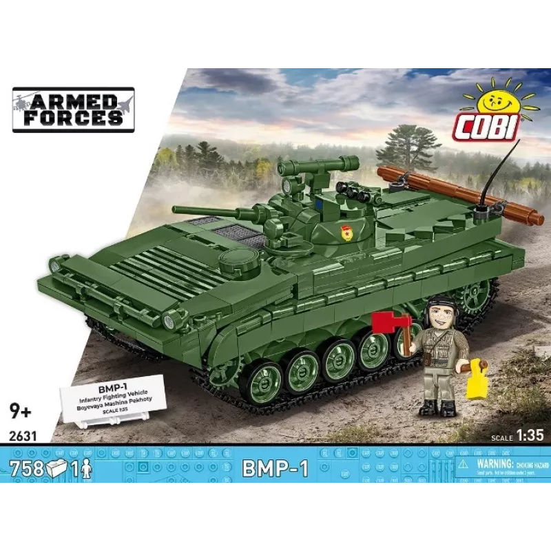 Σετ κατασκευής Cobi Blocks BMP-1 758 τεμ. – μοντέλο κλίμακας με τουβλάκια