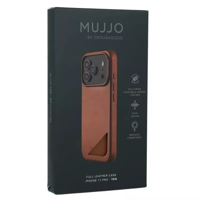 Mujjo Full Leather Case MagSafe Θήκη για iPhone 17 Pro Καφέ