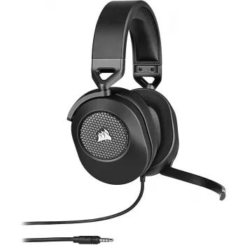 Headset CORSAIR HS65 SURROUND ενσύρματο gaming headset, over-ear, 3,5 mm + USB adapter, 32 Ω, 282 g, carbon