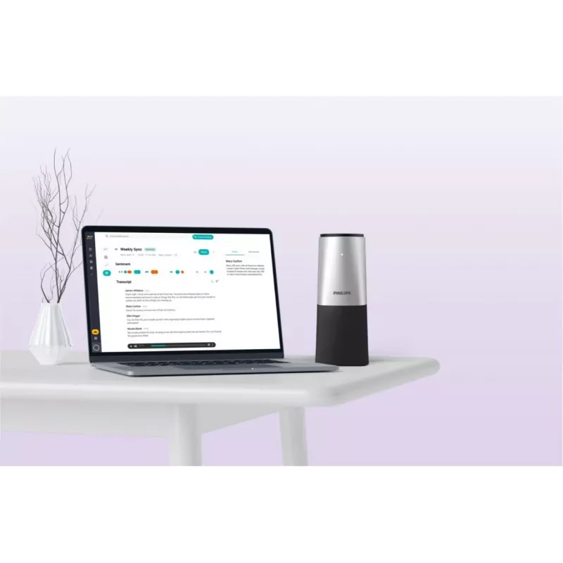 Philips PSE0540 Smart Meeting φορητό μικρόφωνο συνεδριάσεων, USB-C, μαύρο/ασημί