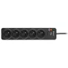 Tracer PowerGuard PRO Μαύρο 5 πρίζες AC 1,6 m 3680 W