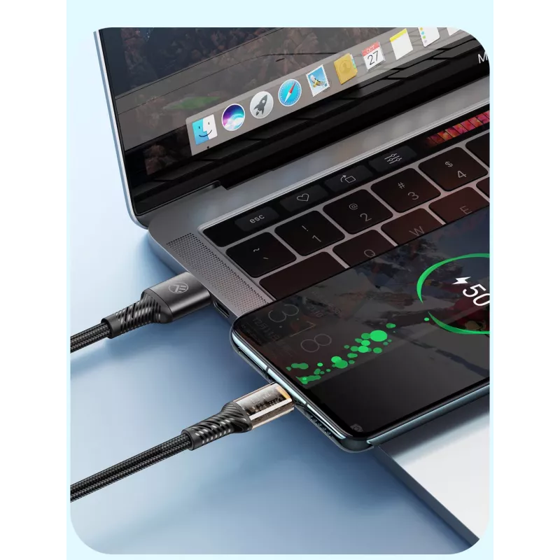 Καλώδιο δεδομένων USB Type-C Tellur TLL155711, ένταση ρεύματος 3A, 100 cm, μαύρο